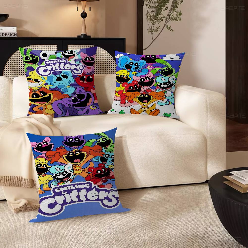 Home Textiles Inc - Game S-Smiling C-Critters Cushion Cover Pillowcase