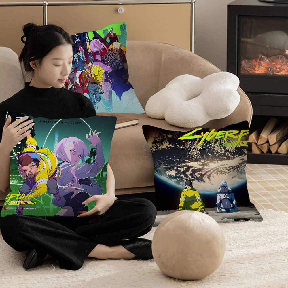 Home Textiles Inc - Animated C-Cyberpunk E-Edgerunners Cushion Cover Car