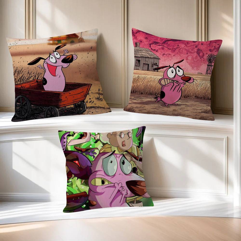 Home Textiles Inc - Movie C-Courage Cowardly Dog Pillow Gift