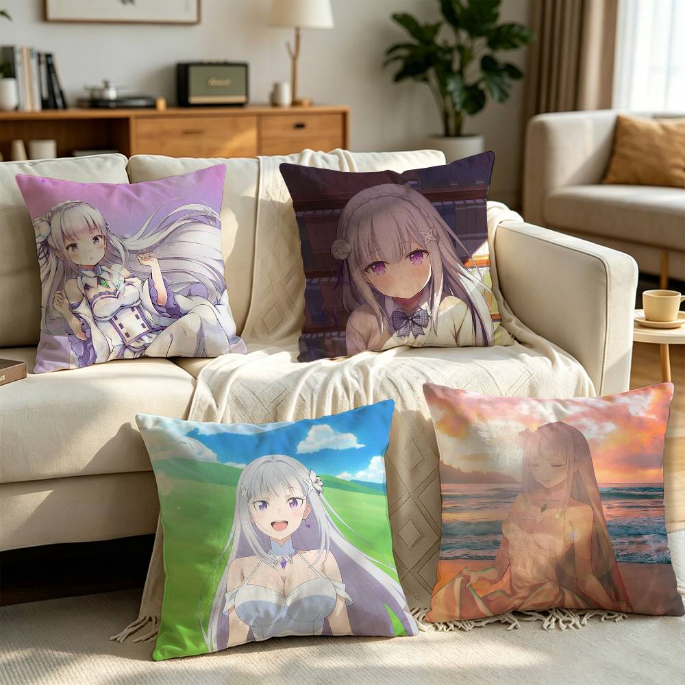 Home Textiles Definition - Anime ReZero Emilia Waifu Pillow cover