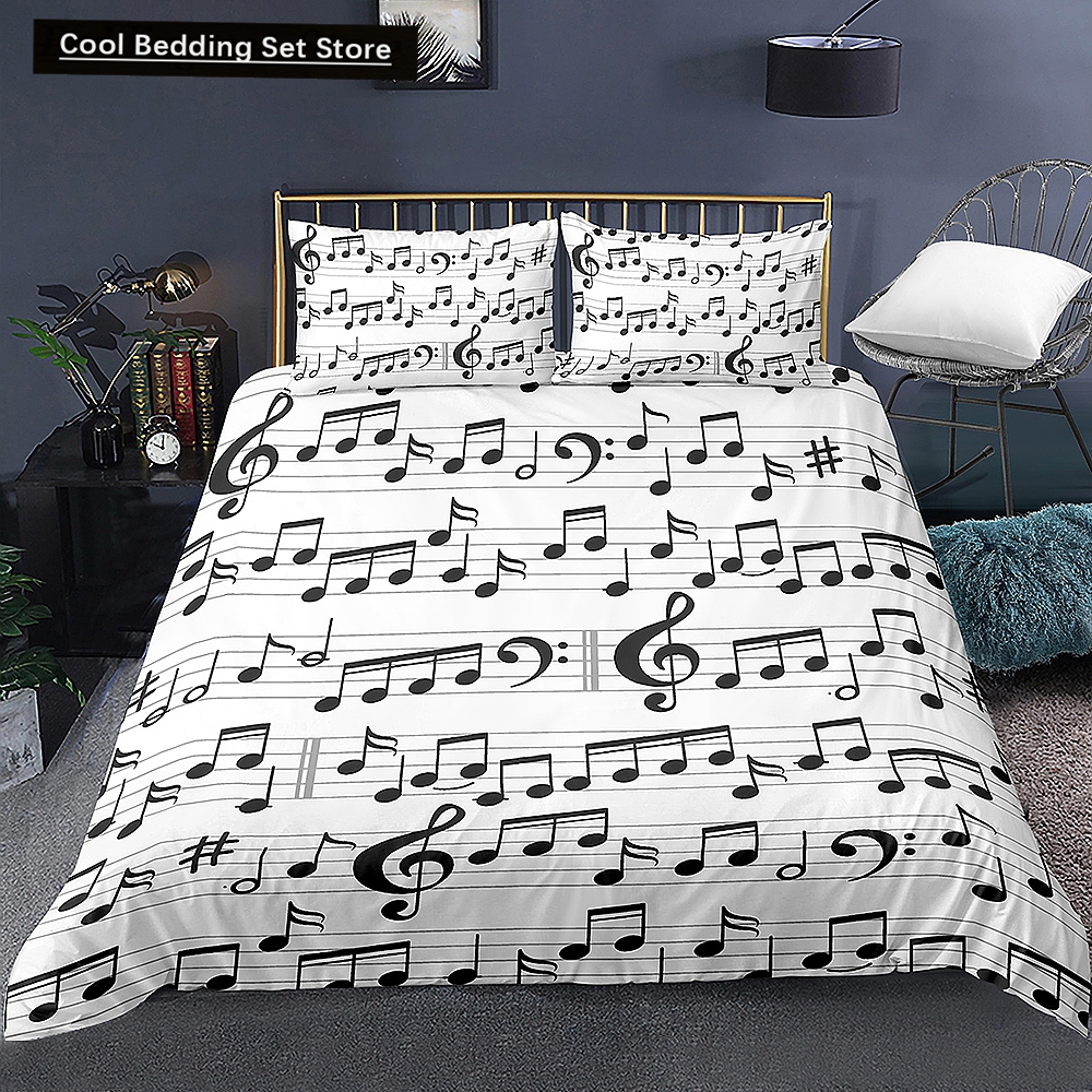 Music Notes Bedding Set for Ki – обзор и цена Home Textiles Notes