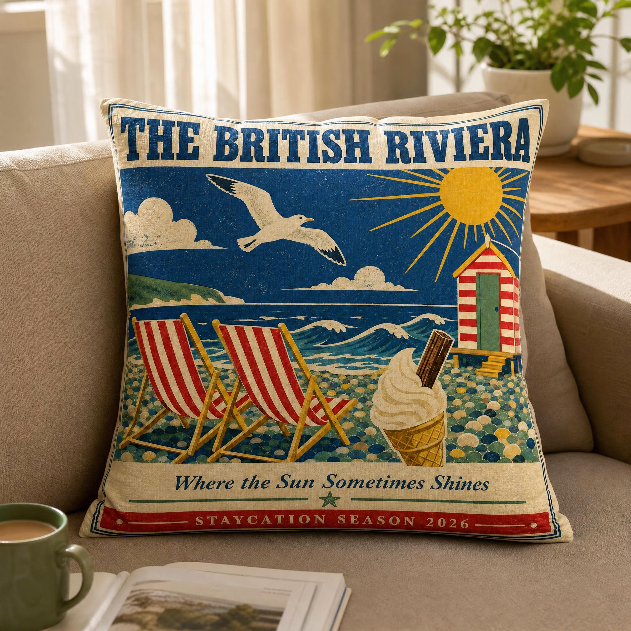 British Seaside Pillow Cover、V – обзор и цена Home Textiles Uk