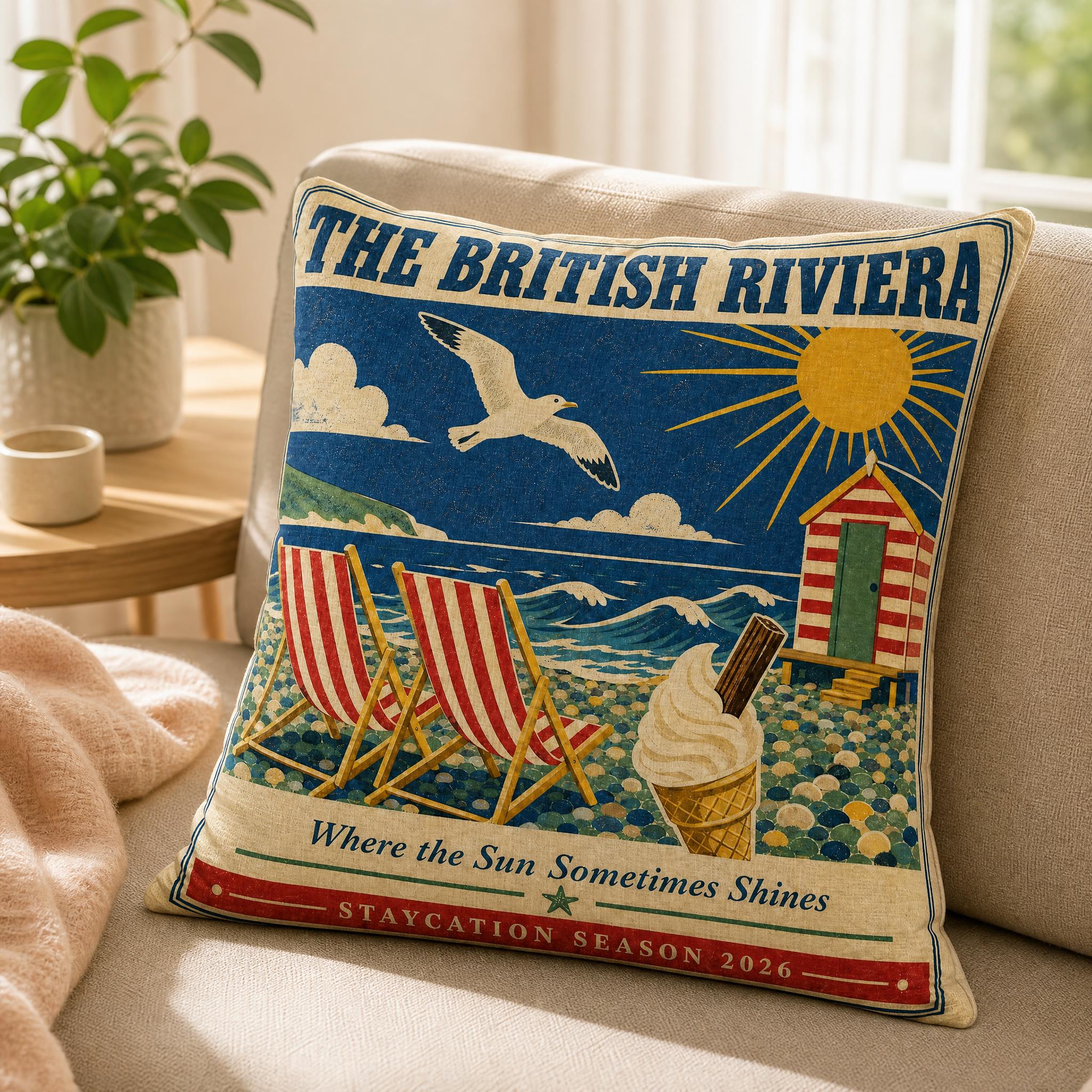 British Seaside Pillow Cover、V – обзор и цена Home Textiles Uk