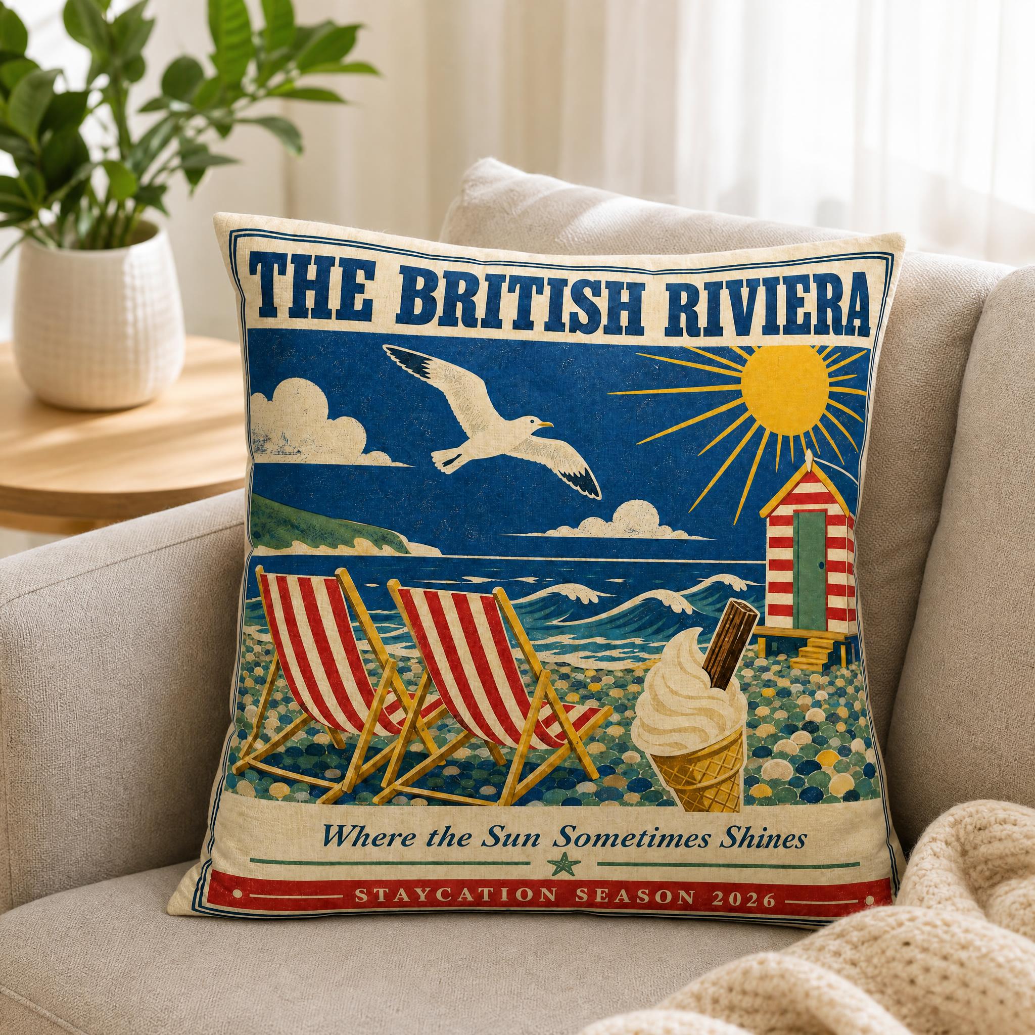 British Seaside Pillow Cover、V – обзор и цена Home Textiles Uk