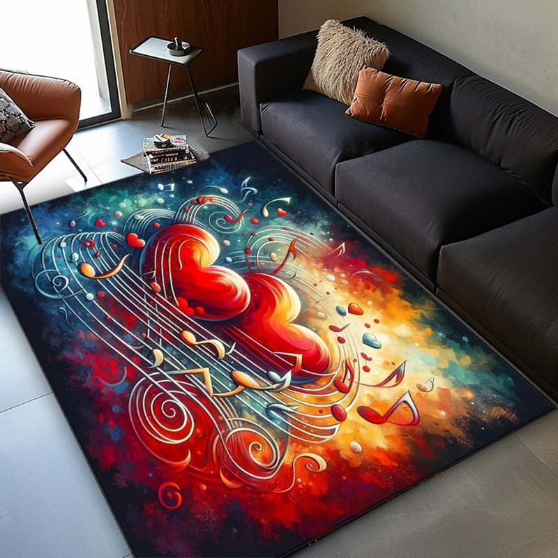 Heart Music Notes Rug - Romant – обзор и цена Home Textiles Notes