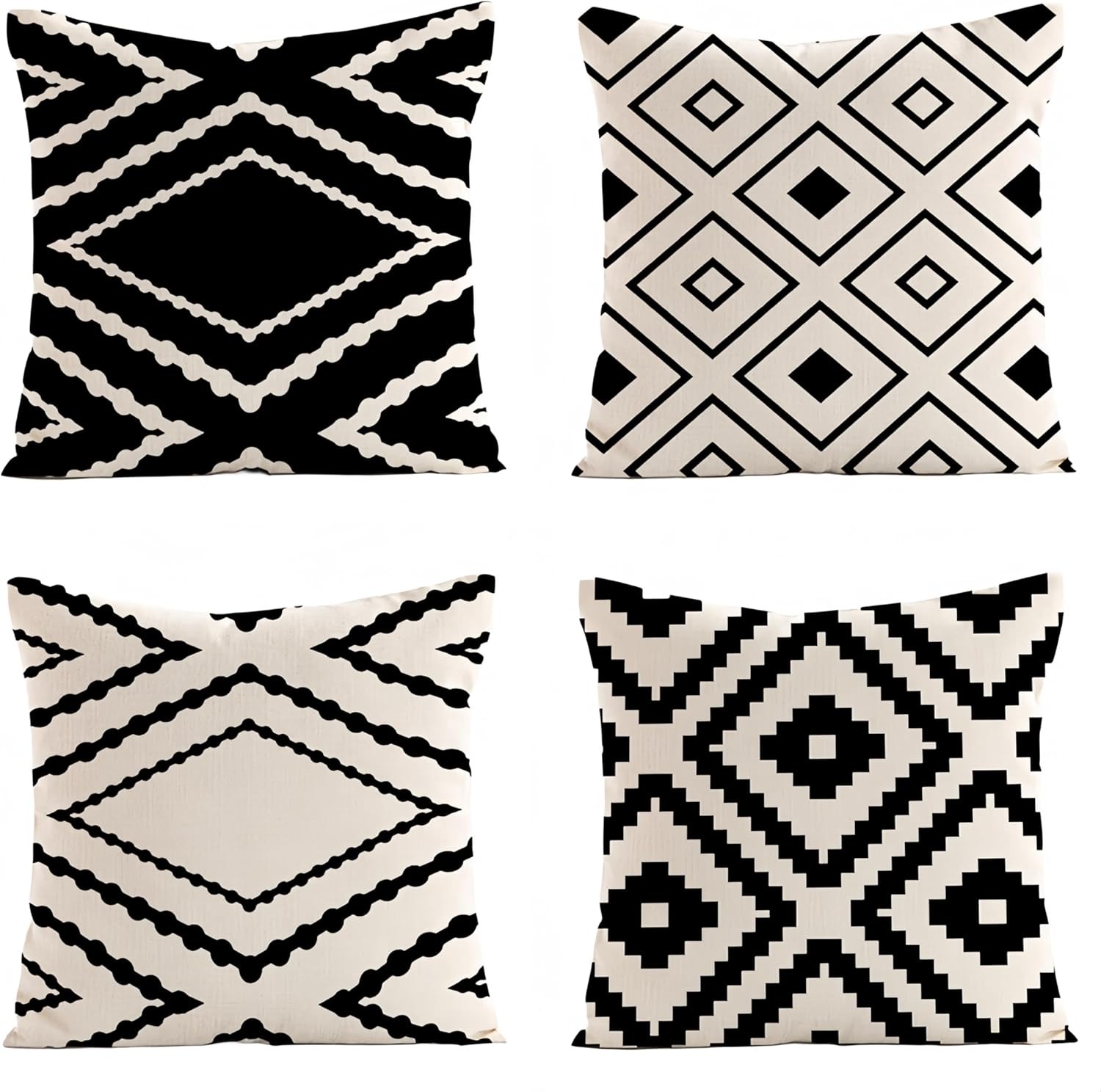 Chic Black and White Geometric – обзор и цена Pillow Cover 20X20
