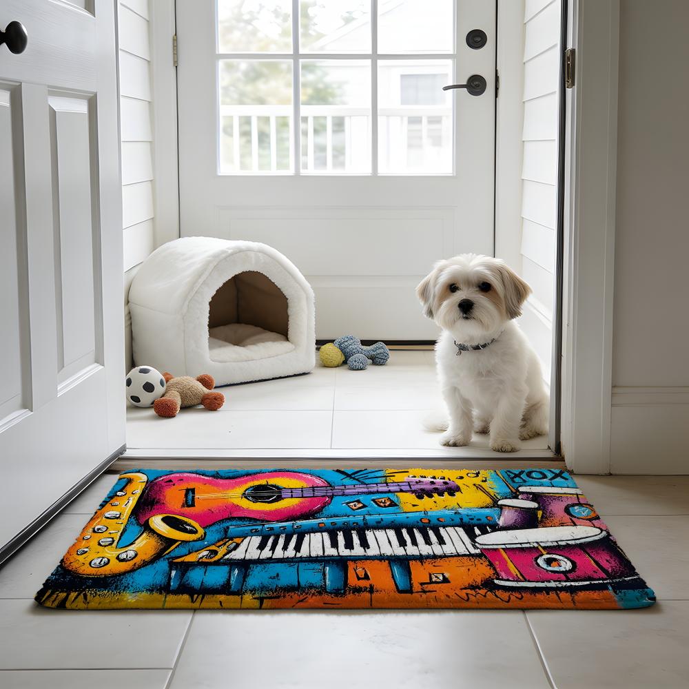 M-Music Note Print Rug Floor M – обзор и цена Home Textiles Notes