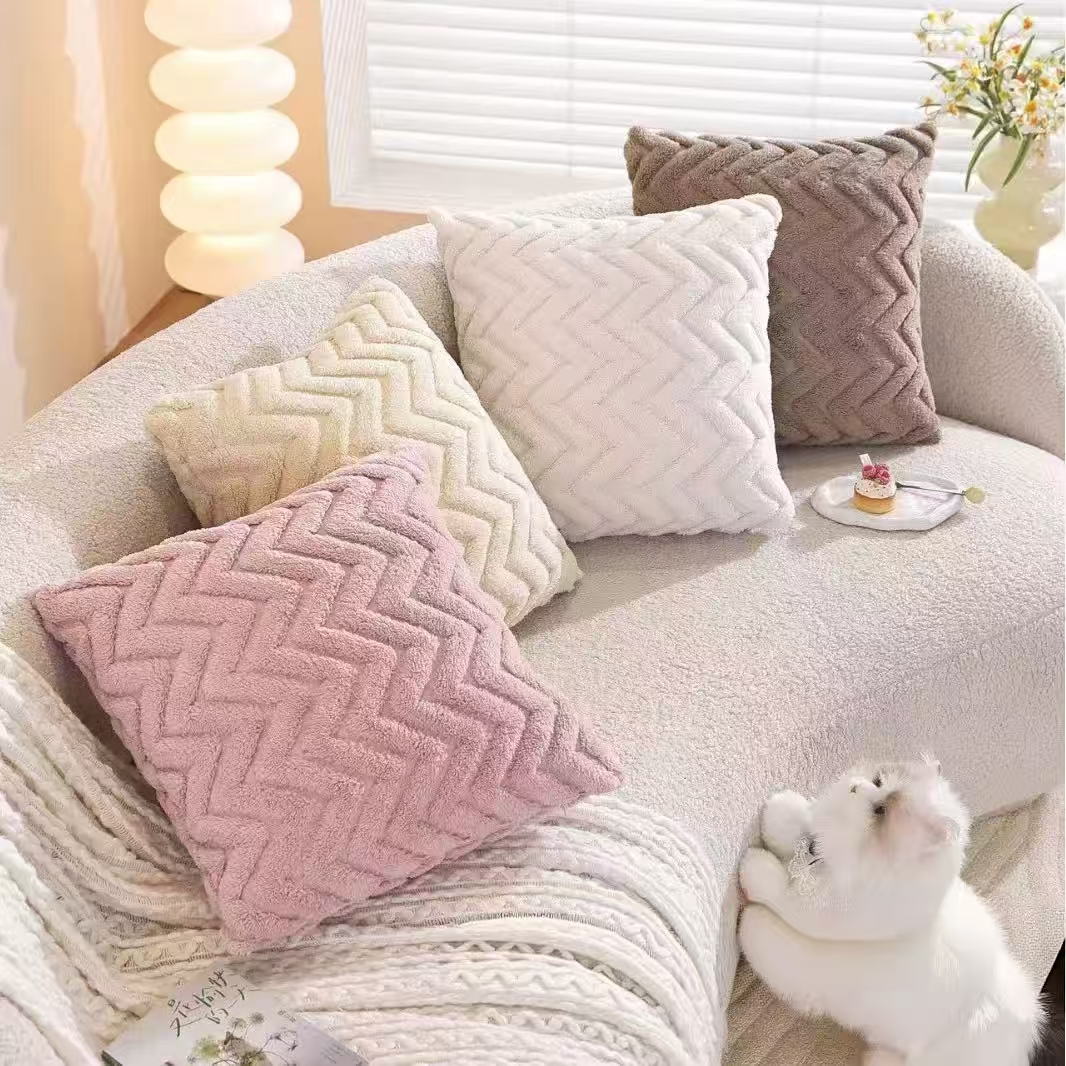 2pcs artificial plush wave pat – обзор и цена Pillow Cover 20X20