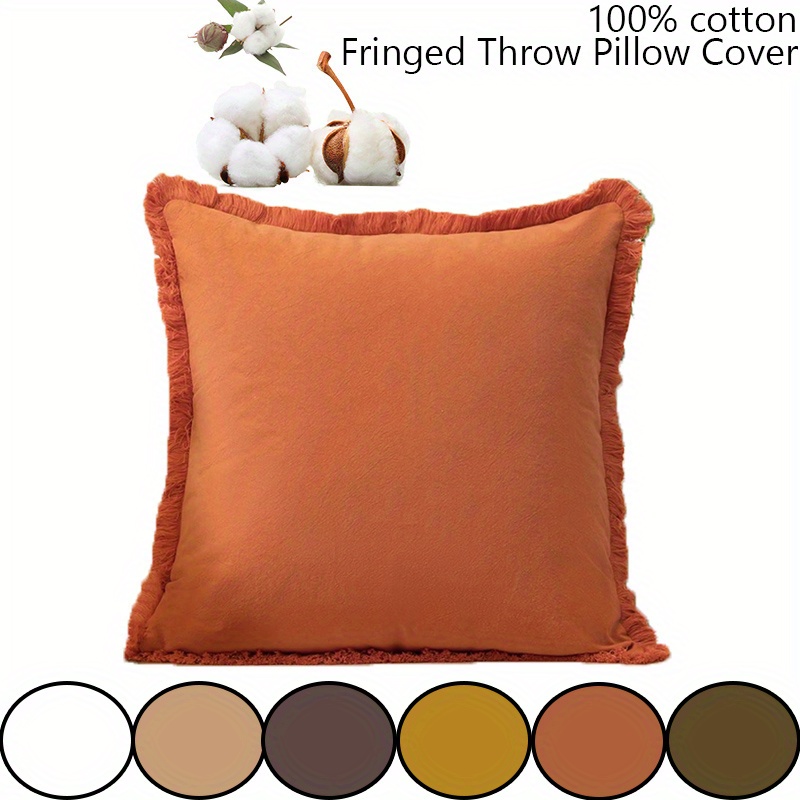 1pc 100% Cotton Fringed Throw  – обзор и цена Pillow Cover 20X20