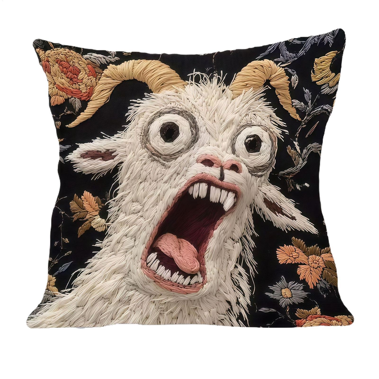 45x45cm Screaming Goat Pillow  – обзор и цена Pillow Cover 20X20