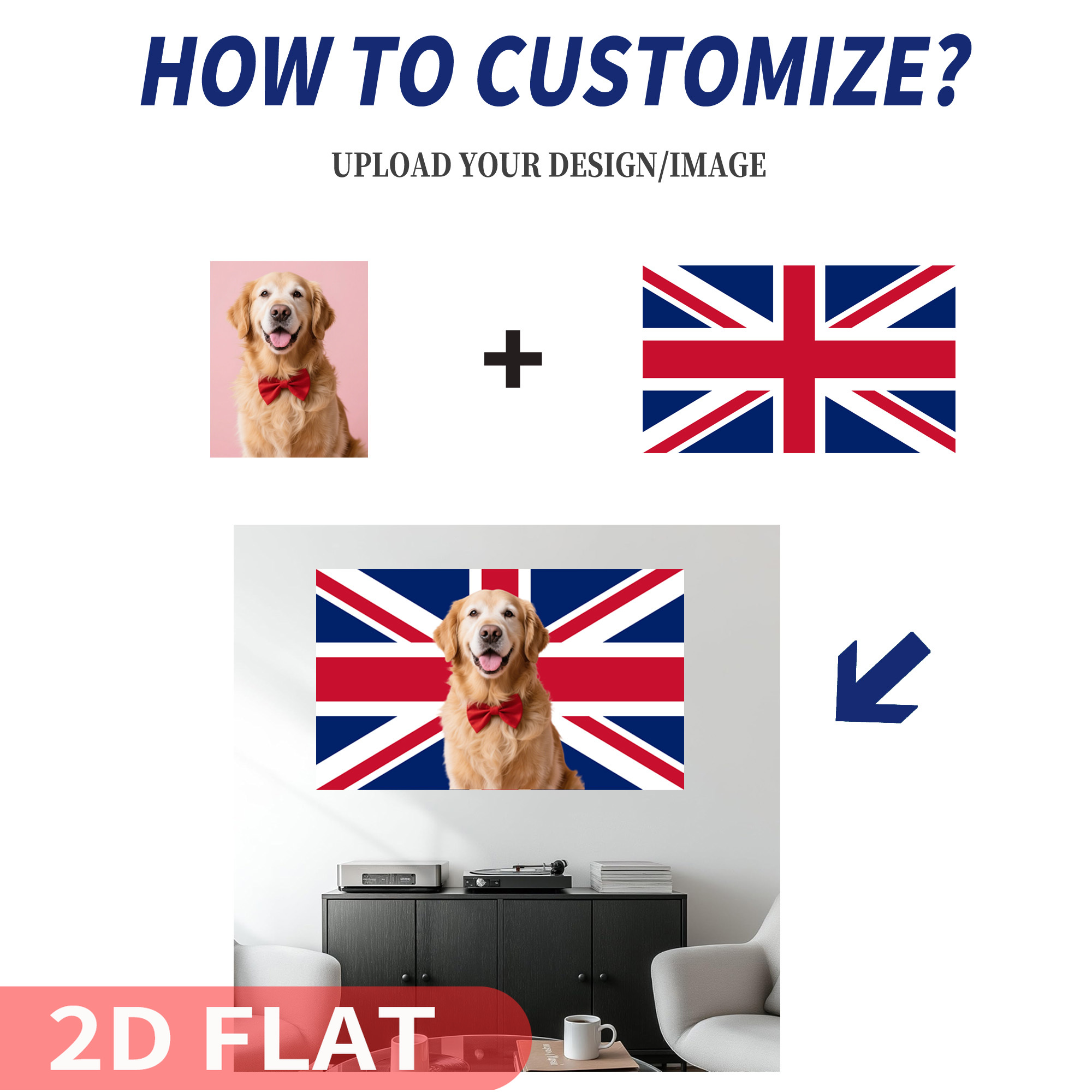 1pc 2D FLAT Personalize UK Bri – обзор и цена Home Textiles Uk