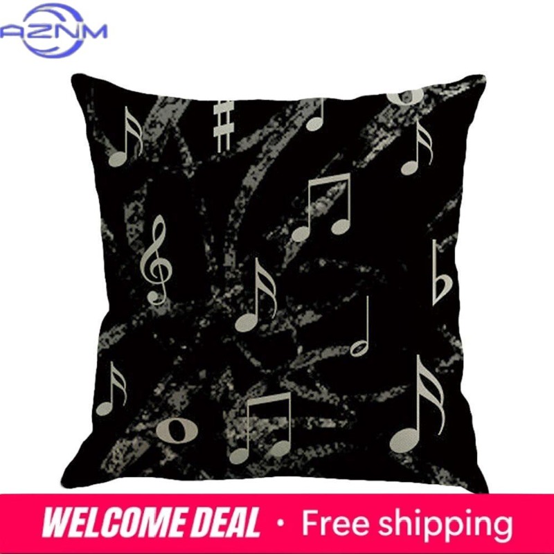Square Musical Note Printed Cu – обзор и цена Home Textiles Notes