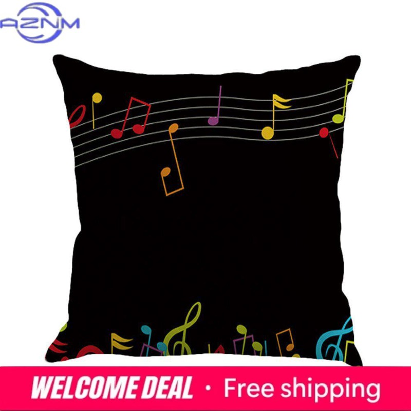 Square Musical Note Printed Cu – обзор и цена Home Textiles Notes