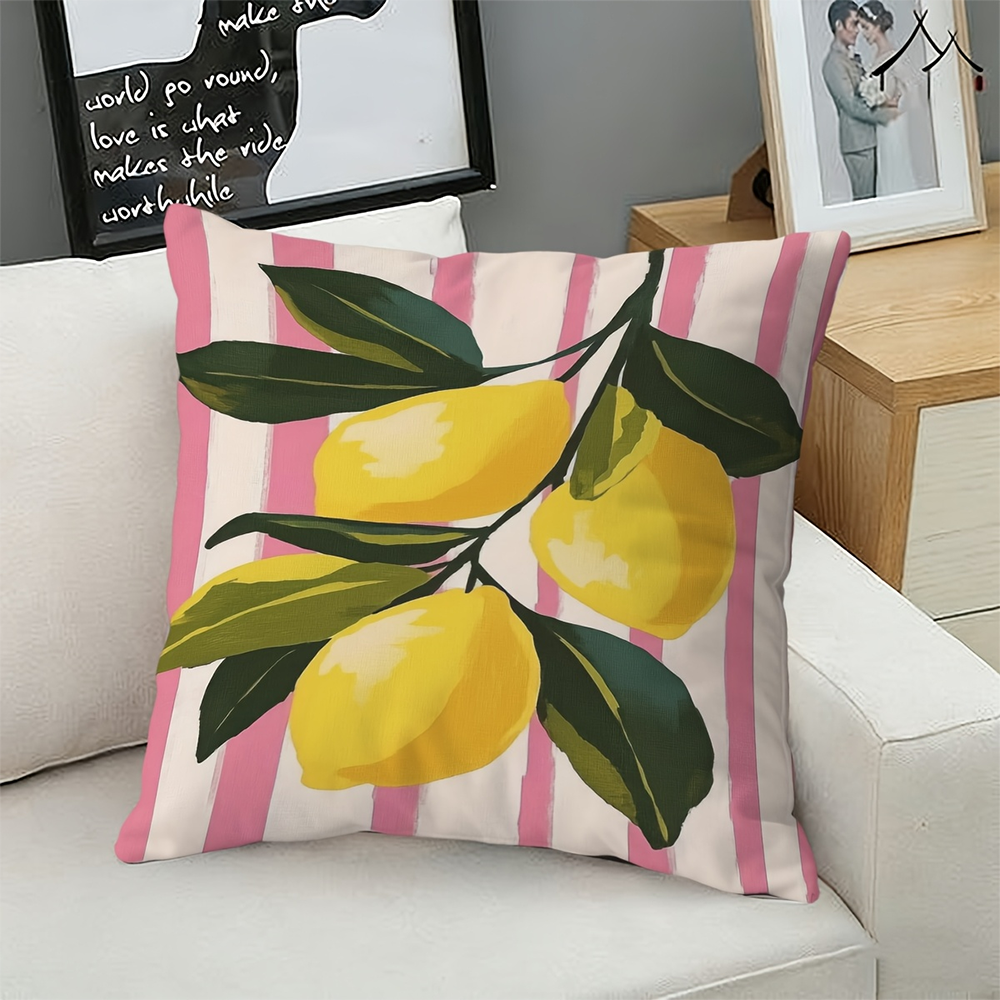 1pc Lemon Branch Print Throw P – обзор и цена Pillow Cover 20X20