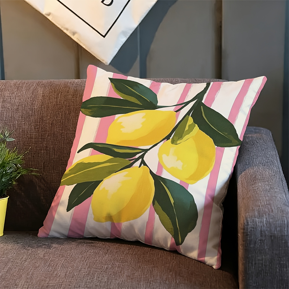 1pc Lemon Branch Print Throw P – обзор и цена Pillow Cover 20X20
